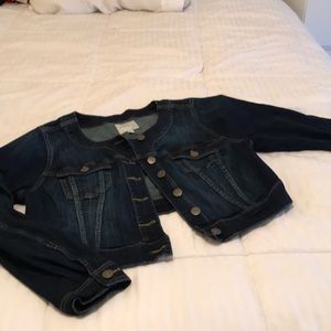 Torrid Cropped Long Sleeved Denim Jacket. SIZE 2